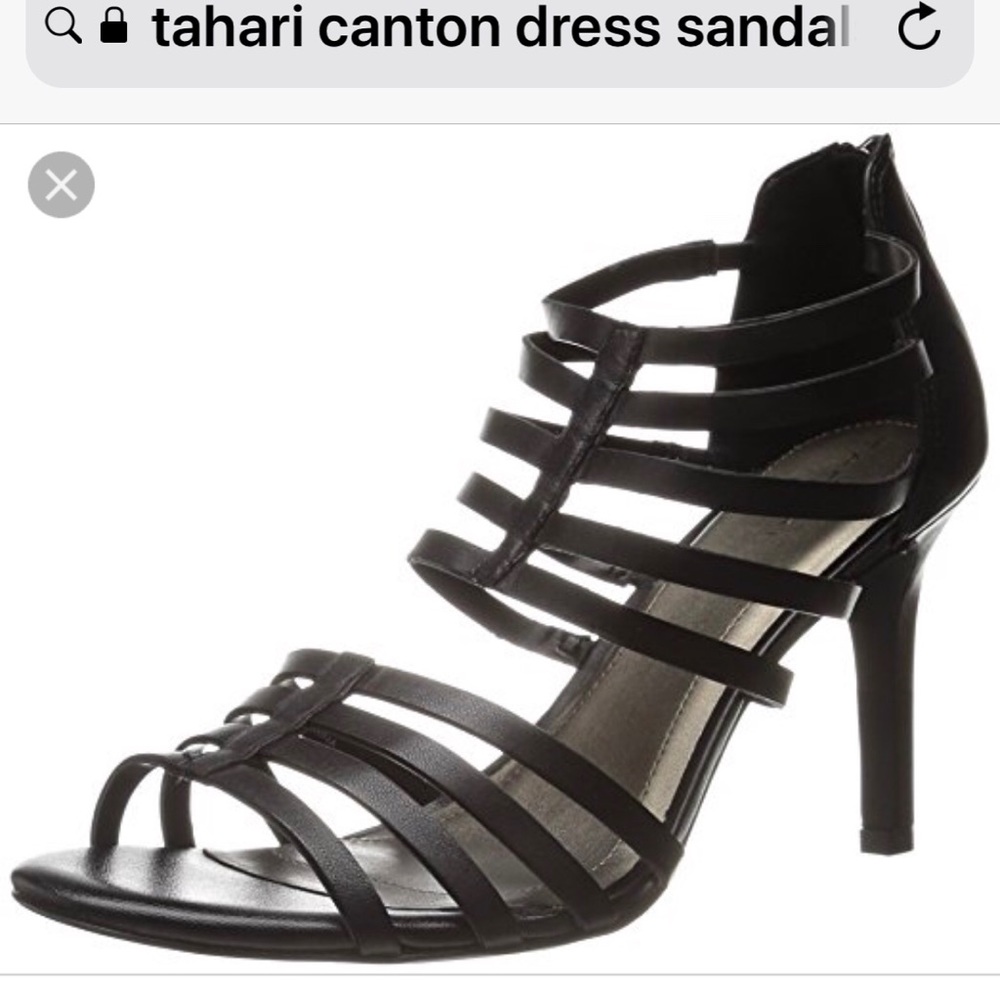 Tahari Black Leather Heels